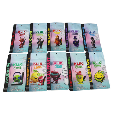 Vape Packaging Soft Touch Mylar Bags Food Grade Bau Proof Zipper Panas Disegel