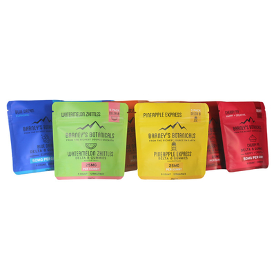 Matte Finished Stand Up Bag untuk Gummies, Zipper Aluminium Laminated Foil Bag