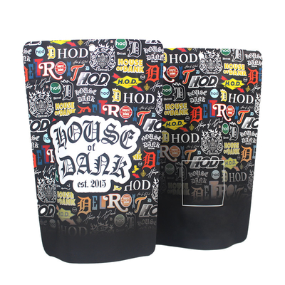 Custom Printed Zipper Proof Mylar Bag Soft Touch 3.5g Child Resistant Untuk Makanan