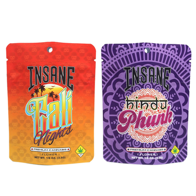 Bau Proof Soft Touch Mylar Bag 3.5g Untuk Kemasan Makanan Kue
