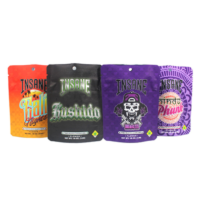 3.5g Tas Mylar anti bau Plastik Soft Touch Makanan Kemasan Doypack