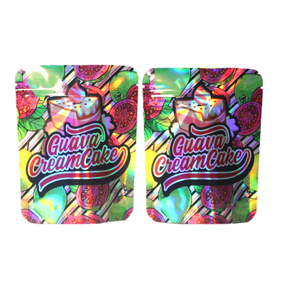 Holographic Stand Up Bag dengan jendela untuk penyimpanan makanan