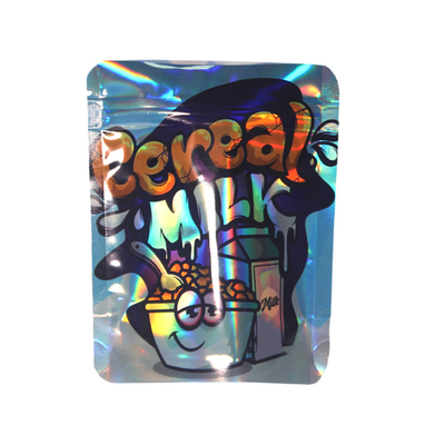 Efek Holographic Stand Up Bag Matte Tear Notch Bag Dengan Zipper