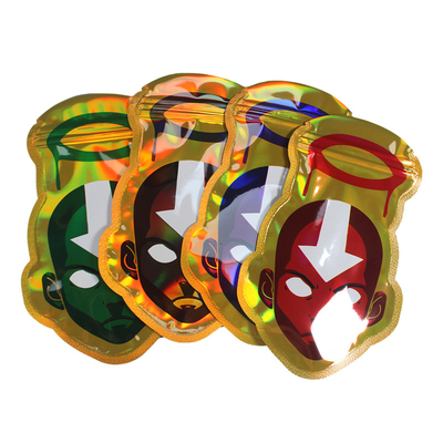 Custom Mylar Packaging Bag Plastik Die Cut 3,5g Bag Bentuk Khusus