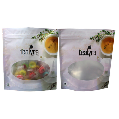 Custom Ziplock Plastik Stand Up Kantong Panas Disegel Food Packaging Bags Dengan Jendela