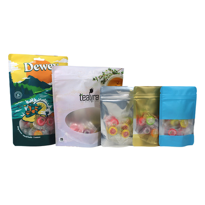 Plastik transparan jendela berdiri kantong Custom Untuk memancing umpan kemasan