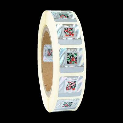 Desain Logo Khusus Stiker Holographic Vinyl Anti Palsu Label NFC