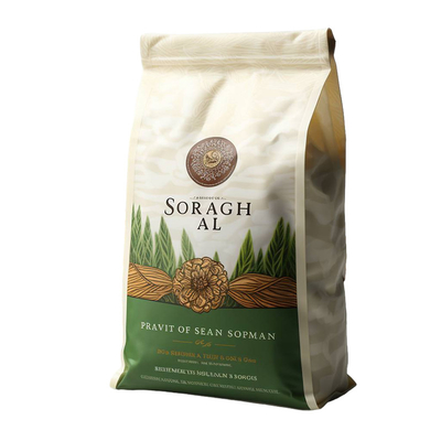 Custom Eco Friendly Printed Stand Up Tea Bags 500G 1Kg Kraft Paper Tas Teh Daur Ulang Tas Kertas Biodegradable