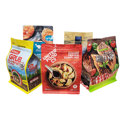 8 Side Seal Coffee Bag Aluminium Foil Zipper Lock Bag Flat Bottom Kraft Paper Untuk Makanan