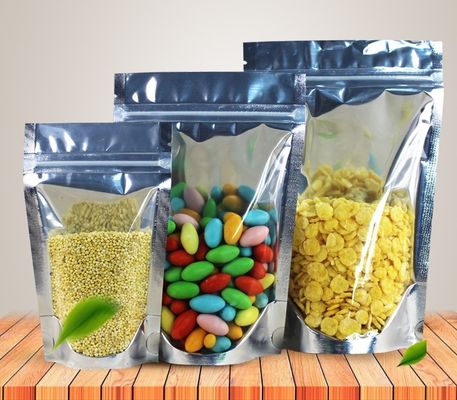 Kuat Laminasi Berdiri Jelas Zipper Kantong Pencetakan Gusset Tas