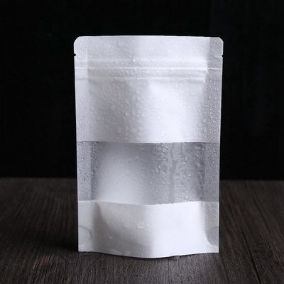 Mega Lihat Melalui Kantong Zipper Putih Kantong Kertas Terkunci Lagi