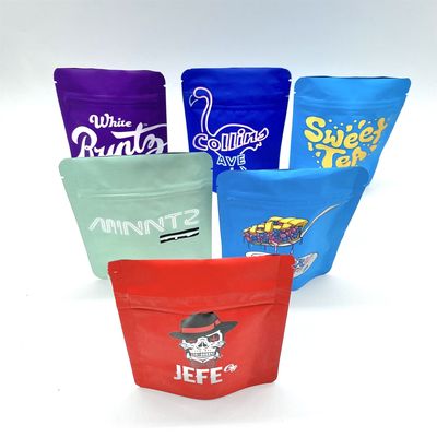 OEM dicetak Aluminium Foil Zipper Bag 8 warna Resalable Stand Up Pouches