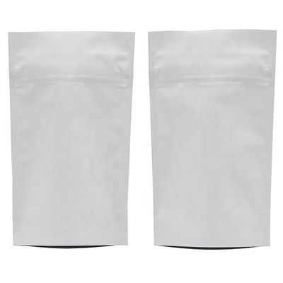 ziplockk Mylar Putih Kraft Stand Up Bag Compostable Non Toxic MOPP