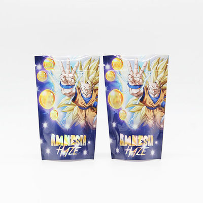 Custom Printing Aluminium Foil Ziplockk Bag 3 Sisi Seal Dengan Jendela Jelas