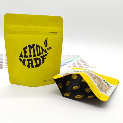 Embossing Soft Touch Mylar Bag 0.5oz Zippered Retortable Bag Packaging