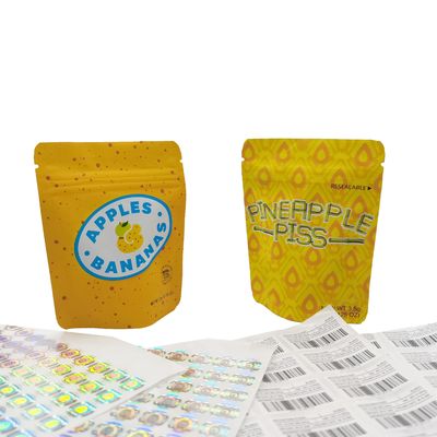 Matte Compostable Holographic Stand Up Bag Vacuum Airtight Untuk Pengemasan Makanan