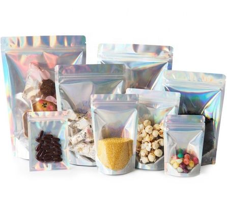 Aluminium Foil Holographic Ziplockk Tas Grosir 120 Mikron SGS