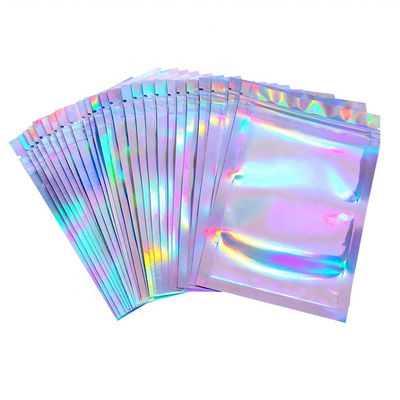 Kebocoran Proof Holographic Ziplockk Tas PET Kantong Zipper yang Bisa Ditutup Kembali