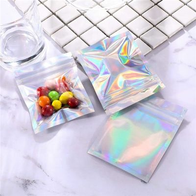 HACCP Holographic Stand Up Bag Zipper Top Mylar Foil Mini Bags