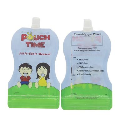 Custom Printed ECO Friendly Biodegradable Foil Stand Waterproof Liquid Bag dengan Spout