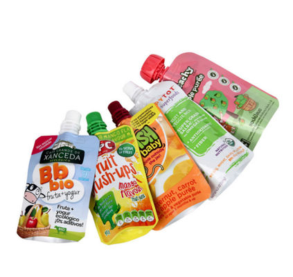 Makanan Bayi 100ml Spout Bag Custom Logo Tomato Saus Bag