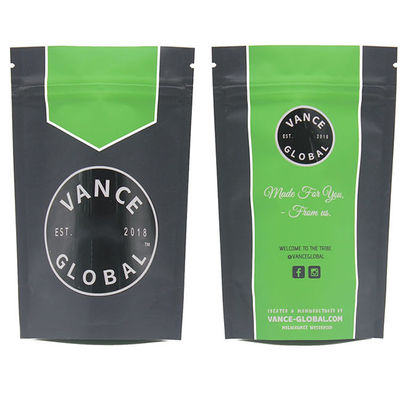 Eco Friendly Coffee Packaging Bag High Barrier Stand Up Zipper Bag Dengan Foil Lining
