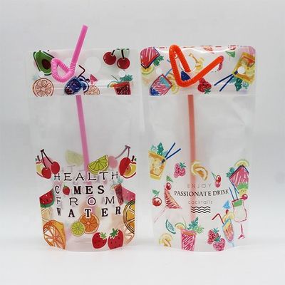 ISO9001 Liquid Spout Bag 100 Mikron Ziplockk Tas Minuman