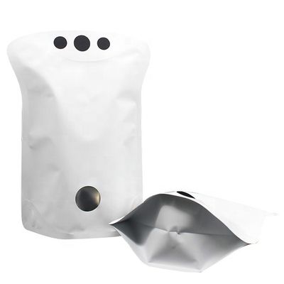 400g Matte White Stand Up Bag 110 Mikron Zipper Top Lihat Melalui Kantong