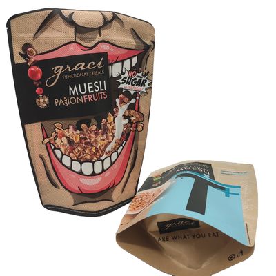 3.5g Mylar ziplockk Stand Up Bags CMYK Printed flat foil bags HACCP