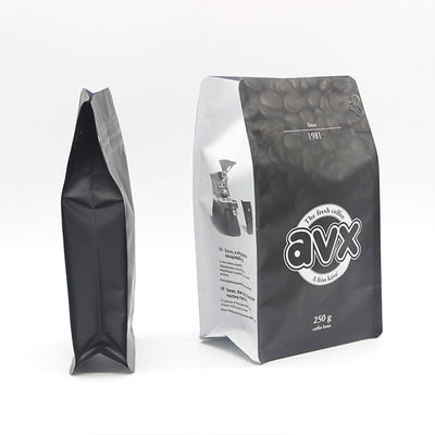 Zipper Top ODM Kantong Kemasan Kopi 8 Oz Kantong Kopi Dengan Katup