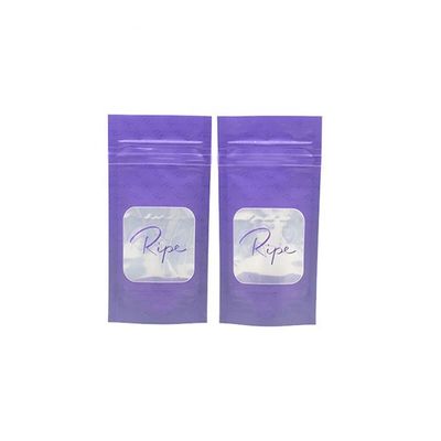 Matte 4,75 Inch Flat Foil Bags Resalable Stand Up Bags Dengan Jendela