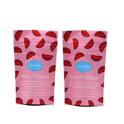 160mm Digital Printed Stand Up Bags 250g Tear Notch Bag ziplock yang dapat digunakan kembali
