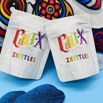 VMPET 120 Mikron Mylar Ziplock Bag Cali X Zkittlez Doypack Pound Mylar Bag