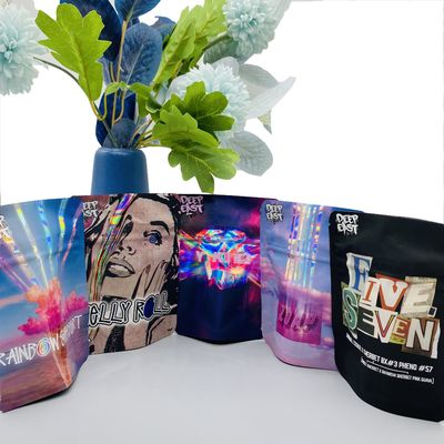 Plastik DEO Peternakan PET Makanan Kemasan Mylar 3.5g ziplockk Mylar Bags