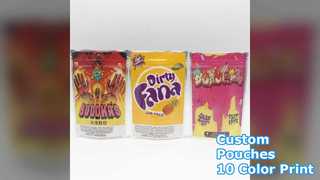 Kantong Stand Up Kunci Zip Kustom 10 Warna Cetak